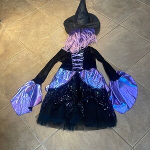 Spirit Witch Costume Hat and Wig! Size 10